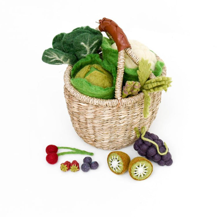 FELT VEGETABLES AND FRUITS - SET C (15 PIECES) by TARA TREASURES - The Playful Collective