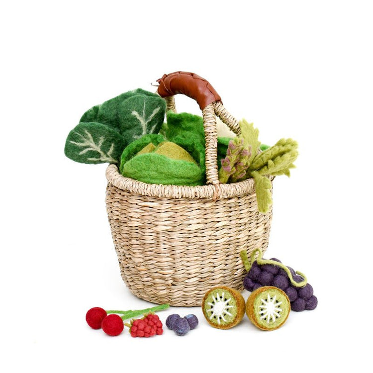 FELT VEGETABLES AND FRUITS - SET C (15 PIECES) by TARA TREASURES - The Playful Collective