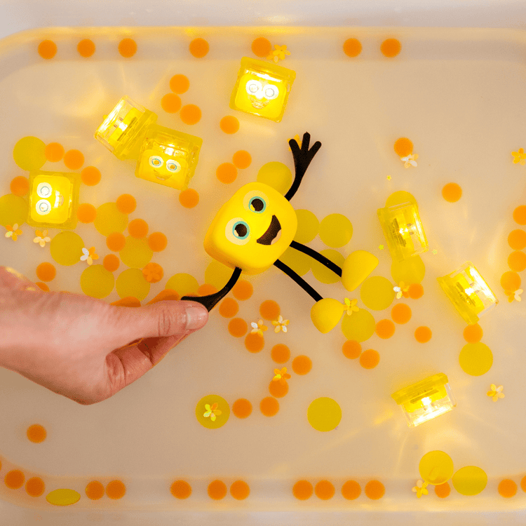 GLO PALS | *NEW DESIGN* LIGHT-UP SENSORY CUBES - ALEX (YELLOW) *PRE-ORDER* by GLO PALS - The Playful Collective