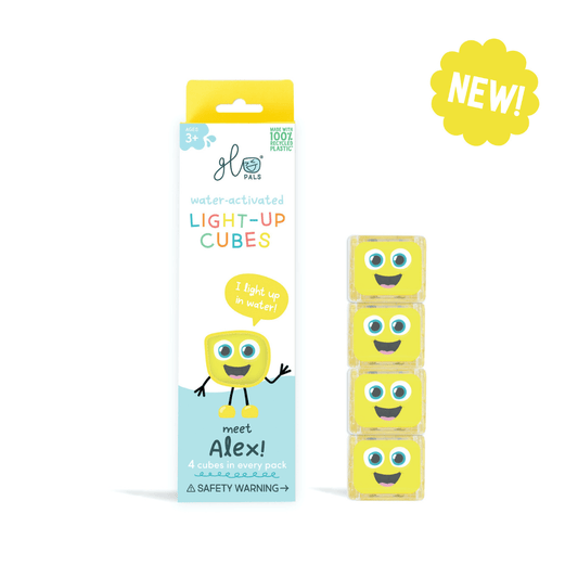 GLO PALS | *NEW DESIGN* LIGHT-UP SENSORY CUBES - ALEX (YELLOW) *PRE-ORDER* by GLO PALS - The Playful Collective