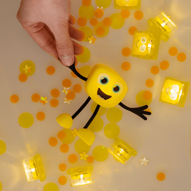 GLO PALS | *NEW DESIGN* LIGHT-UP SENSORY CUBES - ALEX (YELLOW) *PRE-ORDER* by GLO PALS - The Playful Collective