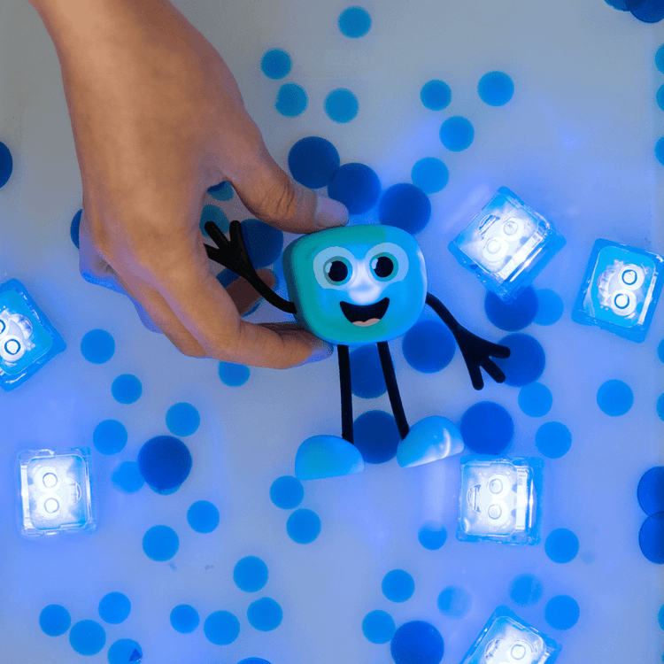 GLO PALS | *NEW DESIGN* LIGHT-UP SENSORY CUBES - BLAIR (BLUE) *PRE-ORDER* by GLO PALS - The Playful Collective