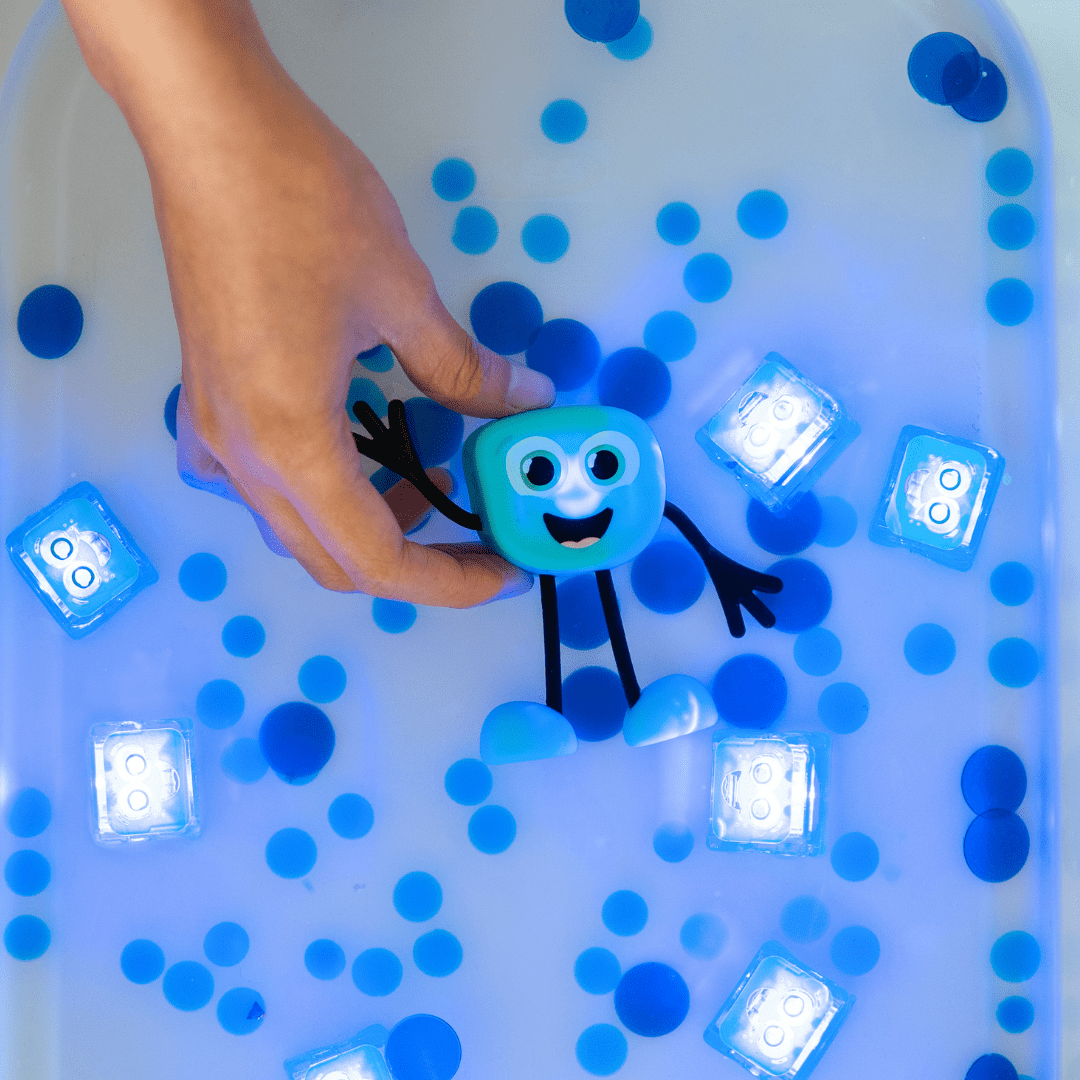 GLO PALS | *NEW DESIGN* LIGHT-UP SENSORY CUBES - BLAIR (BLUE) *PRE-ORDER* by GLO PALS - The Playful Collective