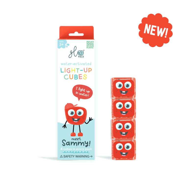 GLO PALS | *NEW DESIGN* LIGHT-UP SENSORY CUBES - SAMMY (RED) *PRE-ORDER* by GLO PALS - The Playful Collective