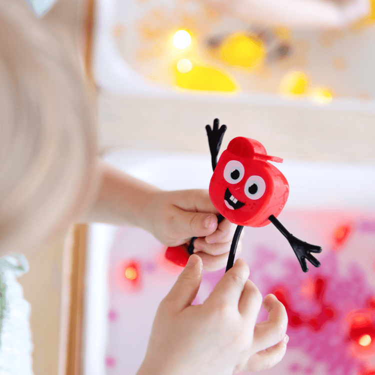 GLO PALS | *NEW DESIGN* LIGHT-UP SENSORY CUBES - SAMMY (RED) *PRE-ORDER* by GLO PALS - The Playful Collective