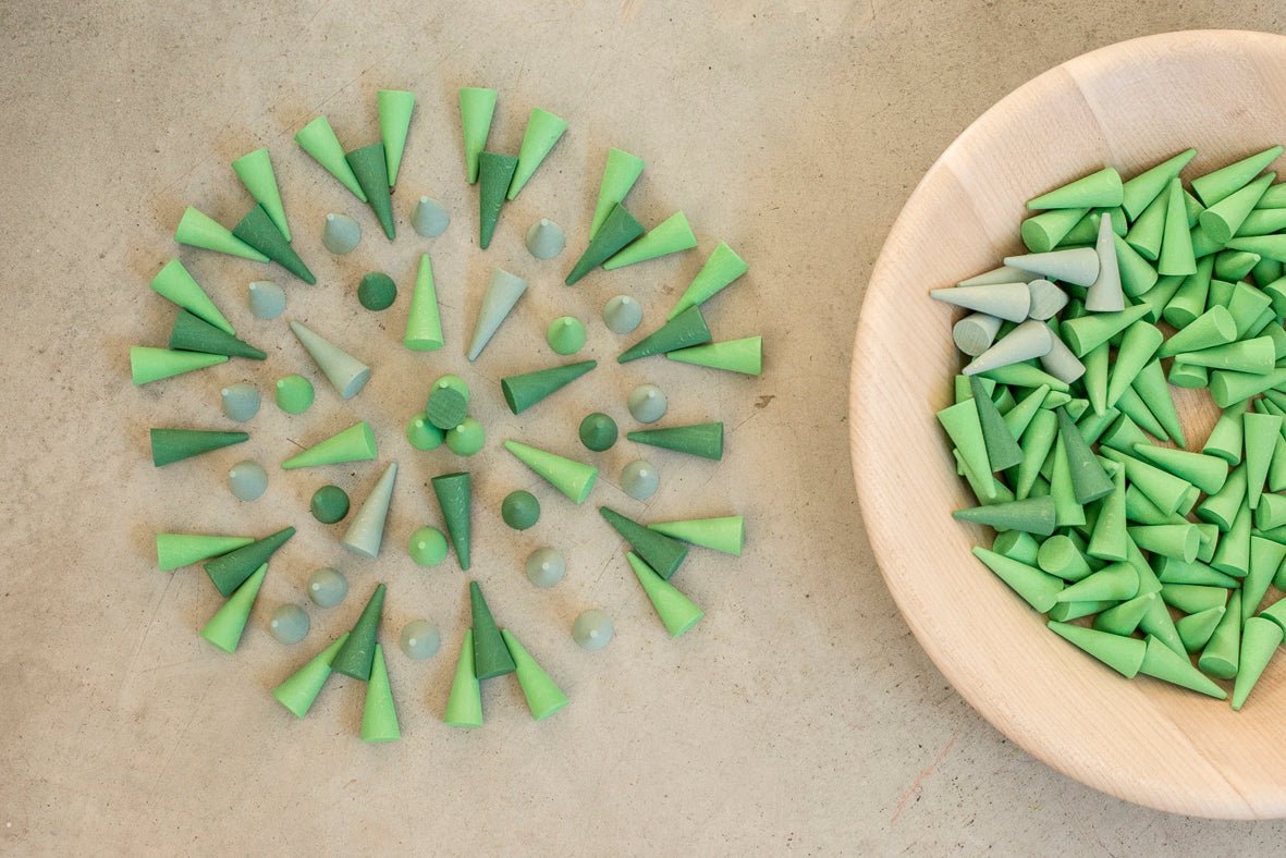 GRAPAT MANDALA GREEN LITTLE CONES by GRAPAT - The Playful Collective