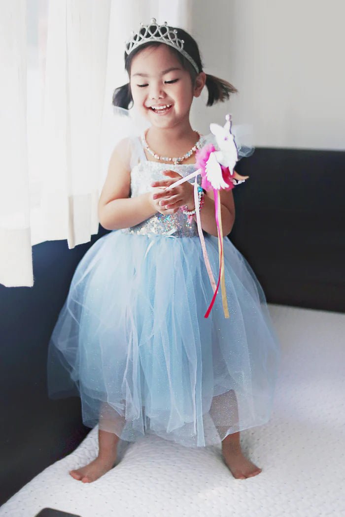 GREAT PRETENDERS | BLUE SEQUINS PRINCESS DRESS - SIZE 3-4 by GREAT PRETENDERS - The Playful Collective