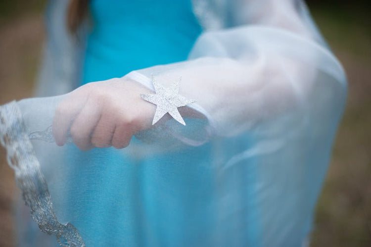 GREAT PRETENDERS | BLUE & SILVER SNOW QUEEN CAPE - SIZE 3-4 by GREAT PRETENDERS - The Playful Collective
