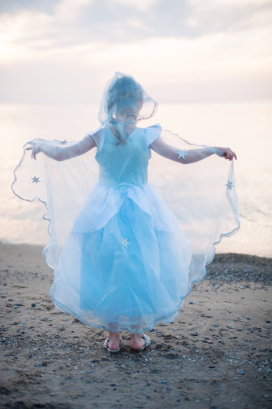 GREAT PRETENDERS | BLUE & SILVER SNOW QUEEN CAPE - SIZE 3-4 by GREAT PRETENDERS - The Playful Collective