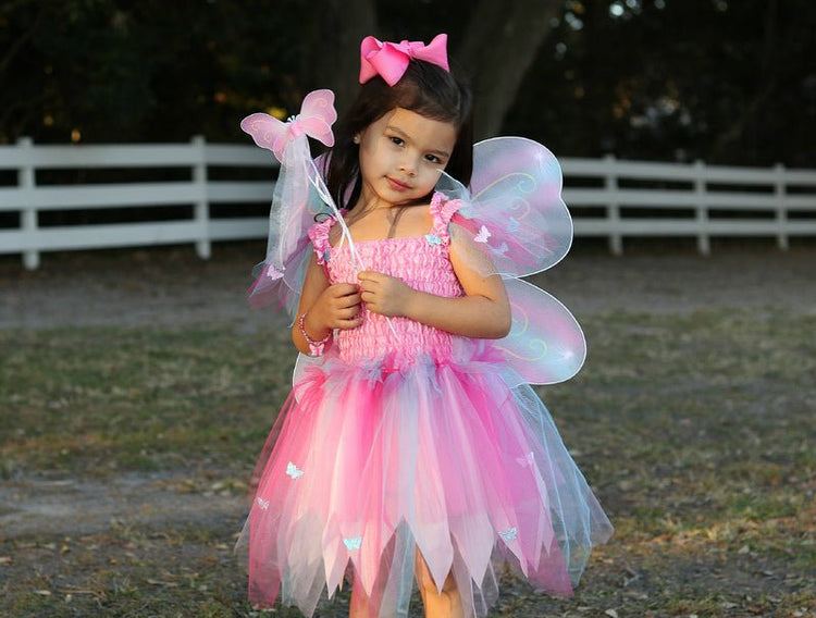 GREAT PRETENDERS | PINK BUTTERFLY DRESS WITH WINGS & WAND - SIZE 5-6 by GREAT PRETENDERS - The Playful Collective