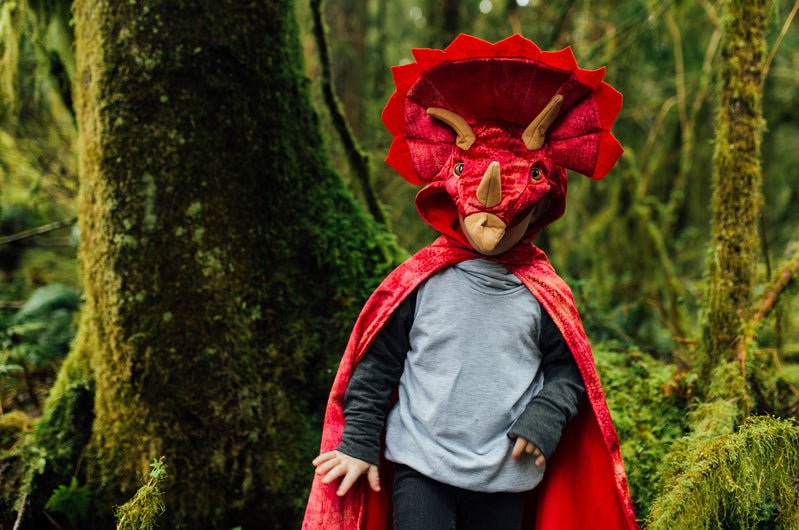 GREAT PRETENDERS | TRICERATOPS HOODED CAPE - SIZE 4-5 *PRE-ORDER* by GREAT PRETENDERS - The Playful Collective