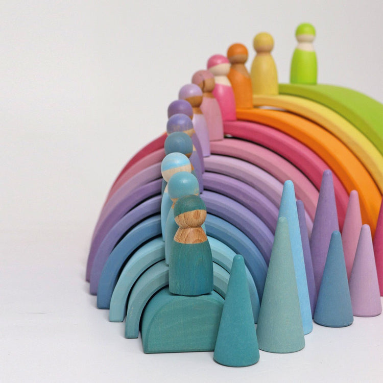 GRIMM'S | 12 RAINBOW FRIENDS - PASTEL by GRIMM'S WOODEN TOYS - The Playful Collective
