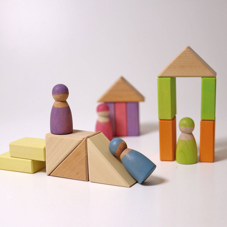 GRIMM'S | BUILDING SET PASTEL DUO by GRIMM'S WOODEN TOYS - The Playful Collective