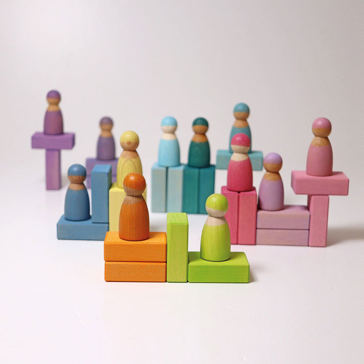 GRIMM'S | BUILDING SET PASTEL DUO by GRIMM'S WOODEN TOYS - The Playful Collective
