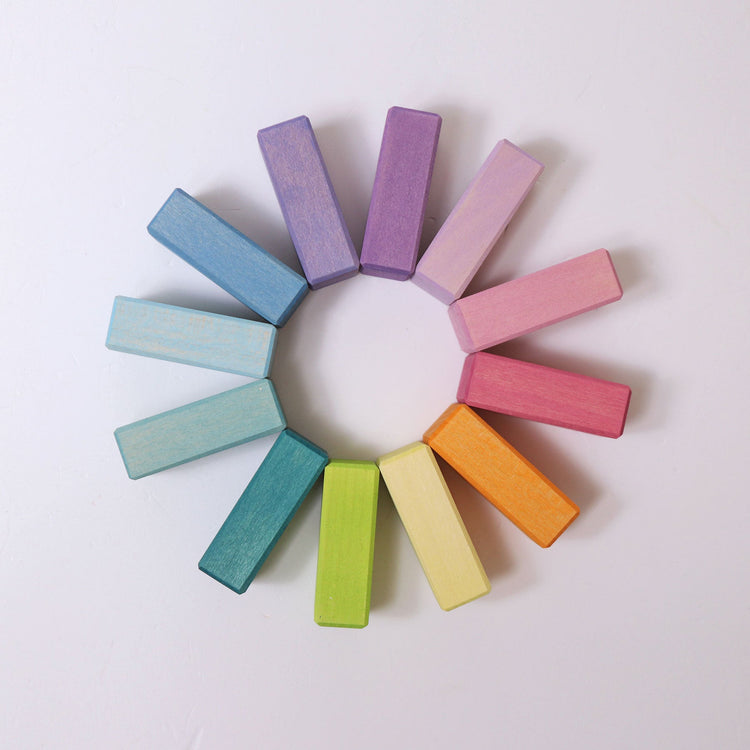 GRIMM'S | BUILDING SET PASTEL DUO by GRIMM'S WOODEN TOYS - The Playful Collective