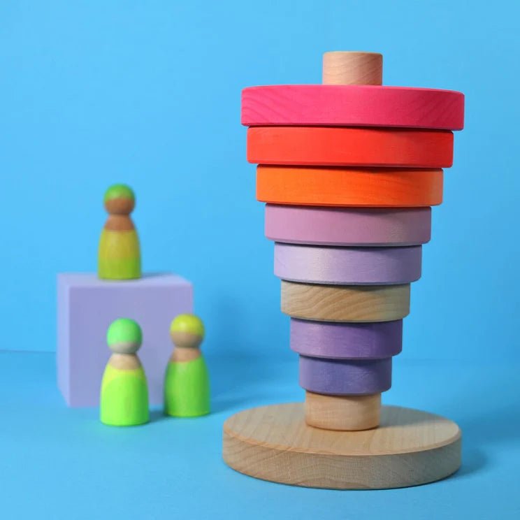 GRIMM'S | CONICAL TOWER - NEON PINK (2023) *COMING SOON* by GRIMM'S WOODEN TOYS - The Playful Collective