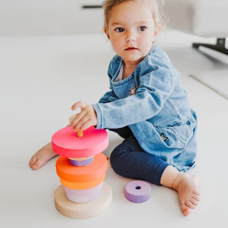 GRIMM'S | CONICAL TOWER - NEON PINK (2023) *COMING SOON* by GRIMM'S WOODEN TOYS - The Playful Collective
