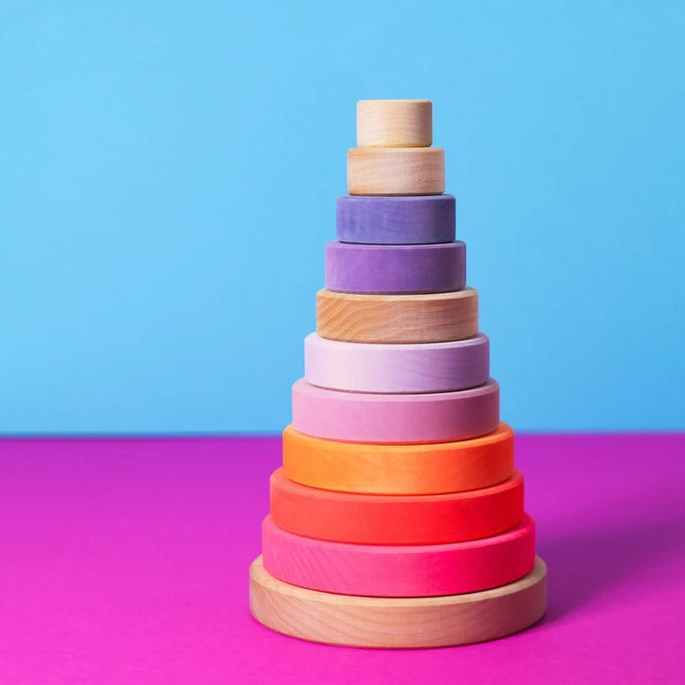 GRIMM'S | CONICAL TOWER - NEON PINK (2023) *COMING SOON* by GRIMM'S WOODEN TOYS - The Playful Collective