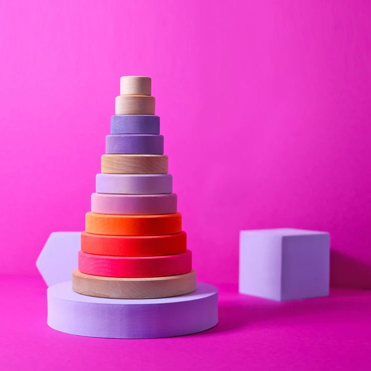 GRIMM'S | CONICAL TOWER - NEON PINK (2023) *COMING SOON* by GRIMM'S WOODEN TOYS - The Playful Collective