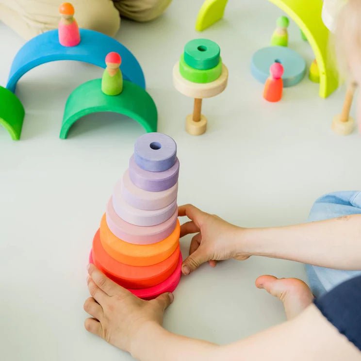 GRIMM'S | CONICAL TOWER - NEON PINK (2023) *COMING SOON* by GRIMM'S WOODEN TOYS - The Playful Collective