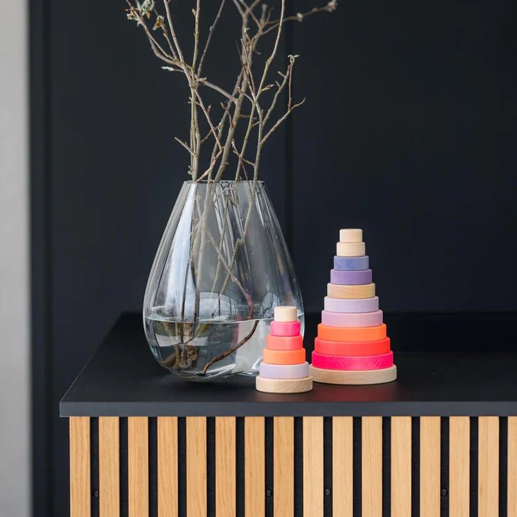 GRIMM'S | CONICAL TOWER - NEON PINK (2023) *COMING SOON* by GRIMM'S WOODEN TOYS - The Playful Collective