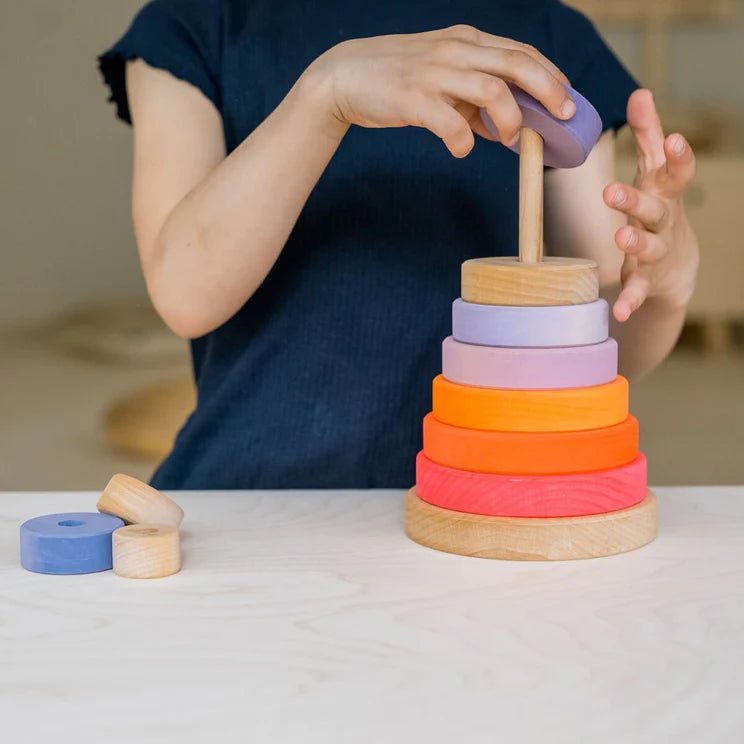 GRIMM'S | CONICAL TOWER - NEON PINK (2023) *COMING SOON* by GRIMM'S WOODEN TOYS - The Playful Collective