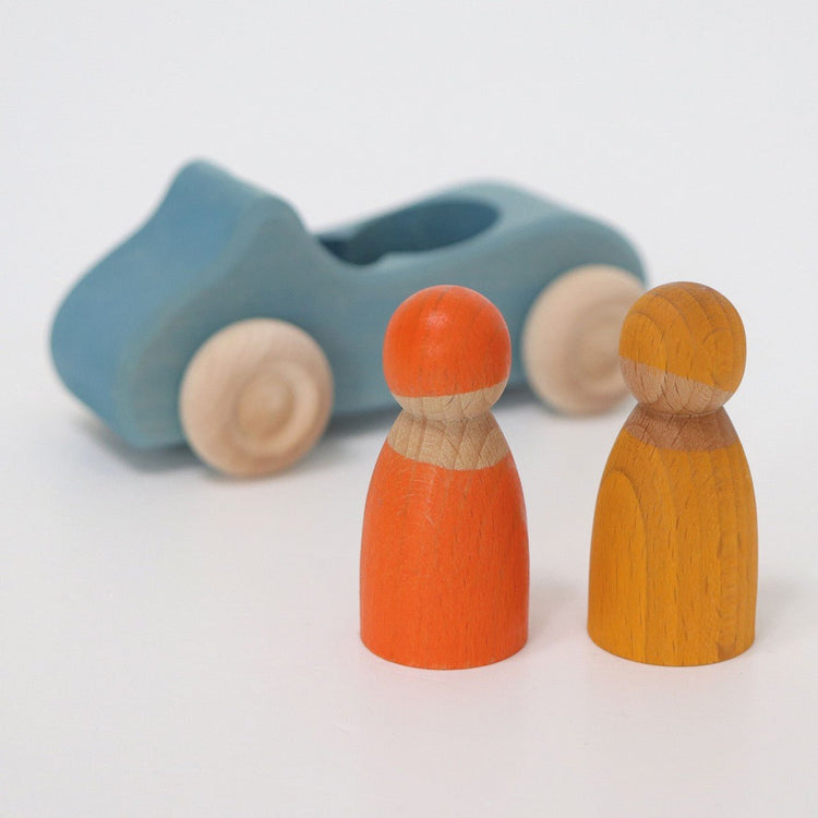 GRIMM'S | LARGE CONVERTIBLE CAR - BLUE by GRIMM'S WOODEN TOYS - The Playful Collective