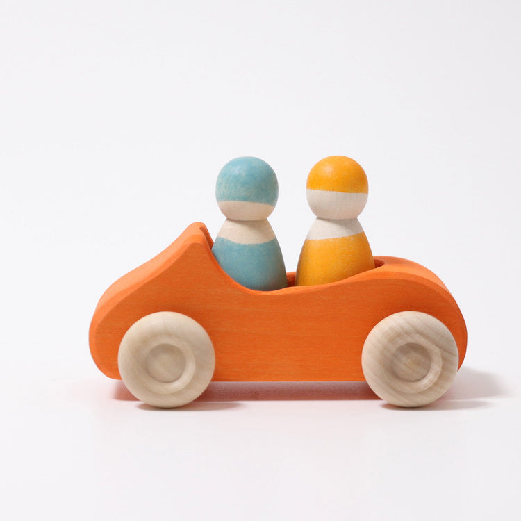 GRIMM'S | LARGE CONVERTIBLE CAR - ORANGE by GRIMM'S WOODEN TOYS - The Playful Collective