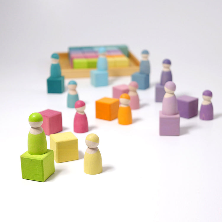 GRIMM'S | MOSAIC 36 PIECE - PASTEL by GRIMM'S WOODEN TOYS - The Playful Collective