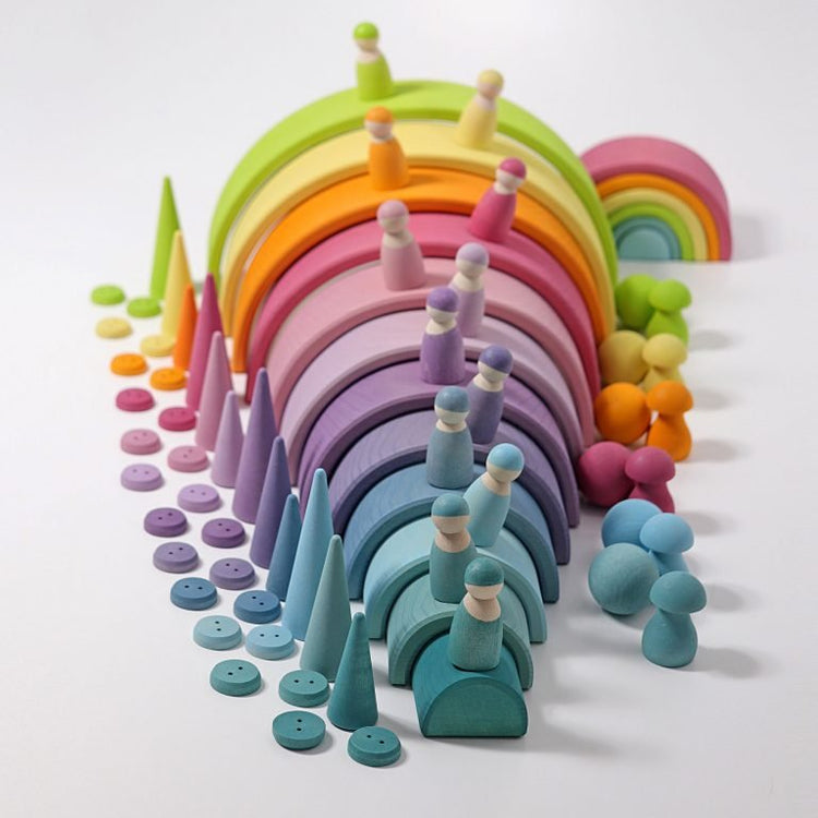 GRIMM'S | RAINBOW LARGE - PASTEL by GRIMM'S WOODEN TOYS - The Playful Collective