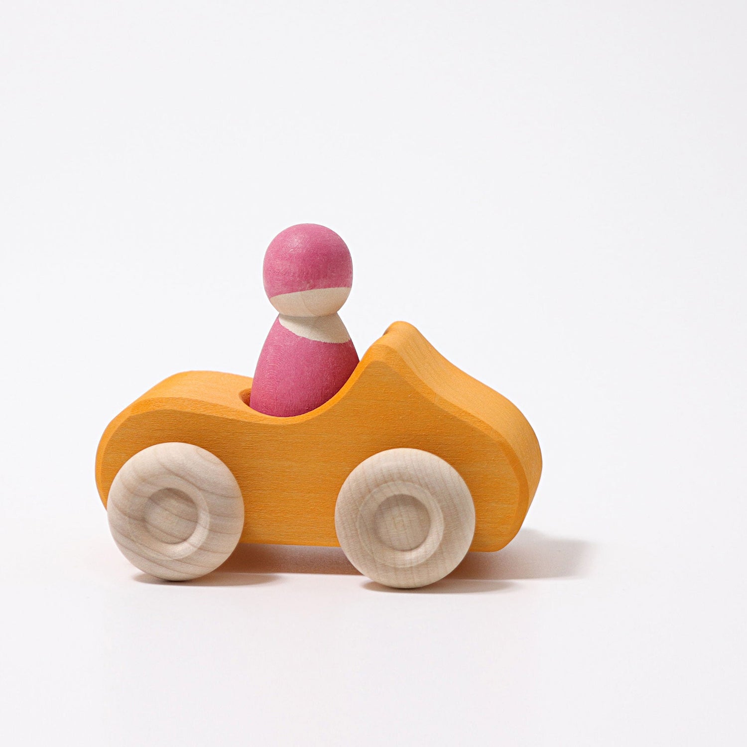 GRIMM'S | SMALL CONVERTIBLE CAR - YELLOW by GRIMM'S WOODEN TOYS - The Playful Collective