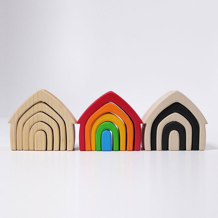 GRIMM'S | STACKING HOUSE - NATURAL by GRIMM'S WOODEN TOYS - The Playful Collective