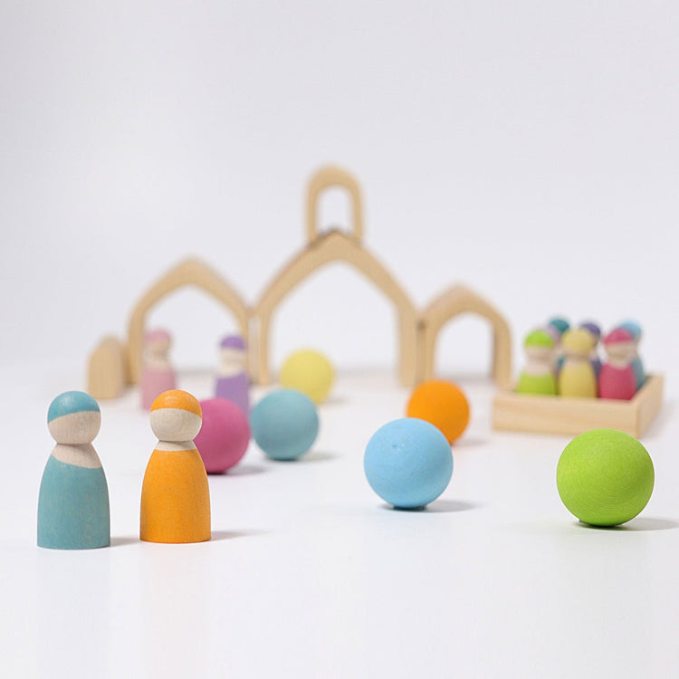 GRIMM'S | STACKING HOUSE - NATURAL by GRIMM'S WOODEN TOYS - The Playful Collective