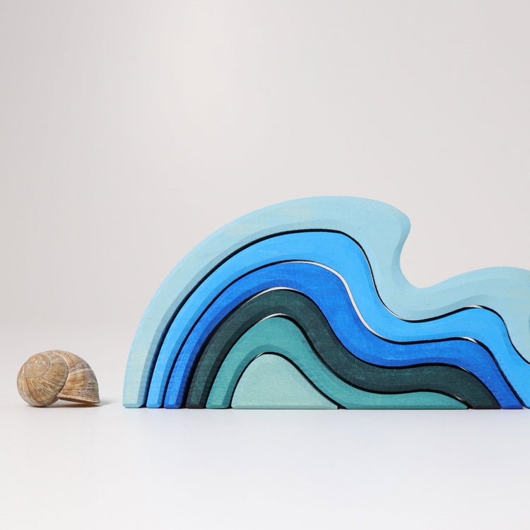 GRIMM'S | STACKING WATER WAVE - LARGE by GRIMM'S WOODEN TOYS - The Playful Collective