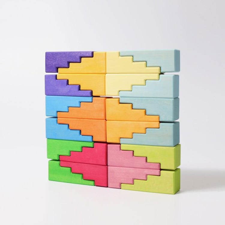 GRIMM'S | STEPPED ROOFS - RAINBOW by GRIMM'S WOODEN TOYS - The Playful Collective