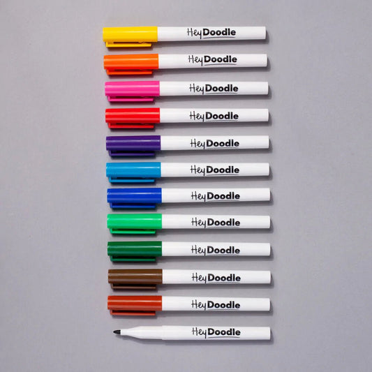 HEY DOODLE FINE TIP 12 PEN SET by HEYDOODLE - The Playful Collective