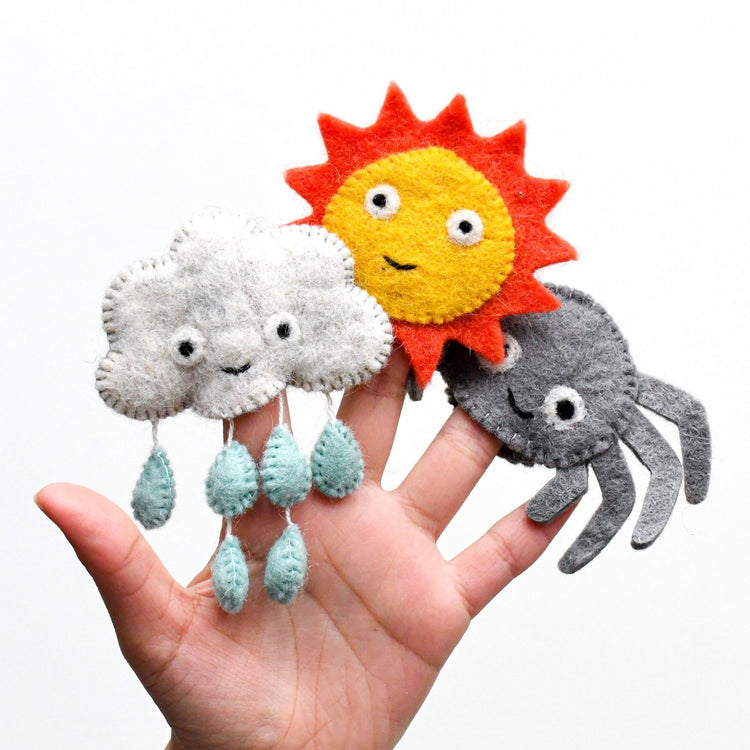 ITSY BITSY SPIDER (INCY WINCY SPIDER) FINGER PUPPET SET by TARA TREASURES - The Playful Collective