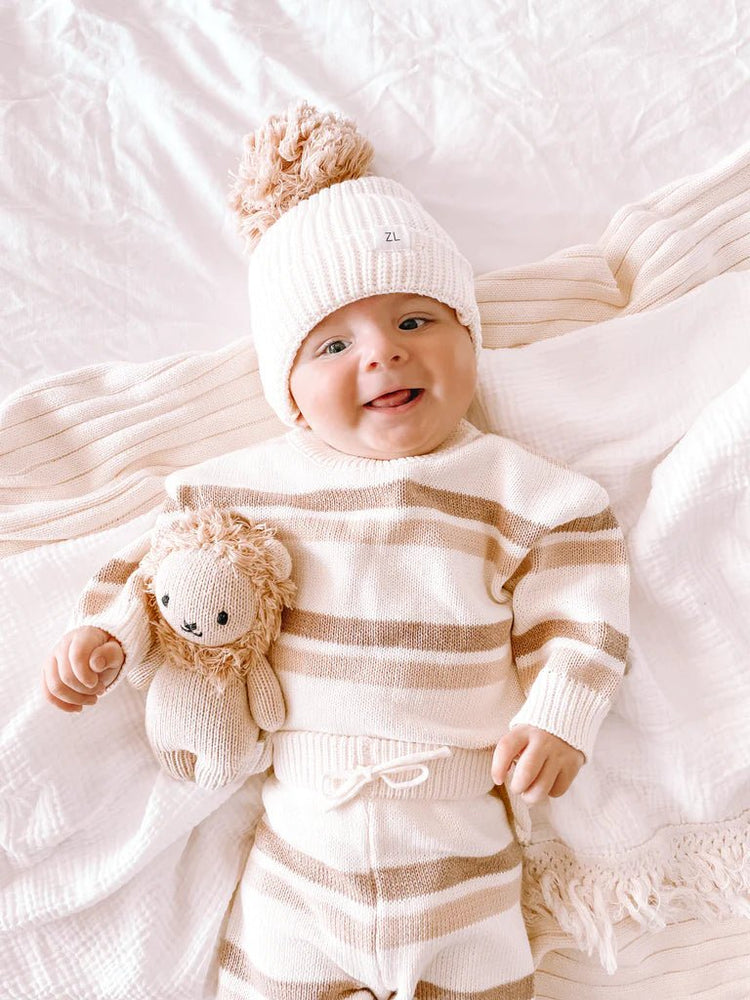 JUMPER - CLAY STRIPES 0-3M by ZIGGY LOU - The Playful Collective