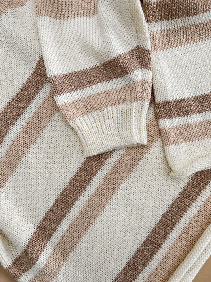 JUMPER - CLAY STRIPES 0-3M by ZIGGY LOU - The Playful Collective