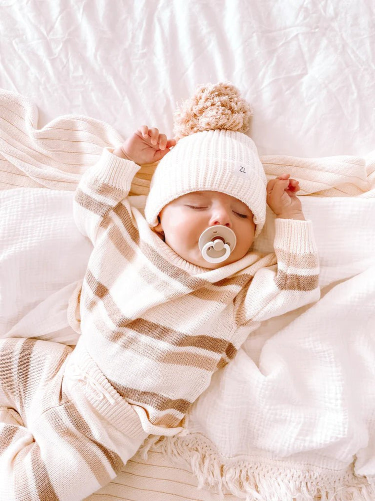 JUMPER - CLAY STRIPES 0-3M by ZIGGY LOU - The Playful Collective