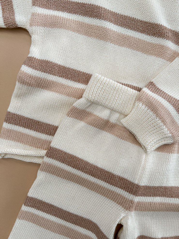 JUMPER - CLAY STRIPES 0-3M by ZIGGY LOU - The Playful Collective