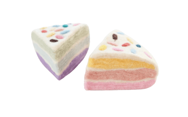 JUNI MOON | CONFETTI BIRTHDAY CAKE SLICES (SET OF 2) by JUNI MOON - The Playful Collective