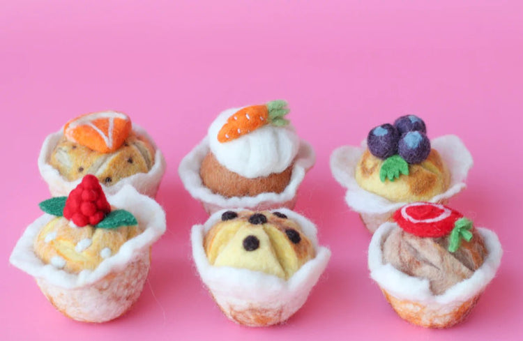 JUNI MOON | MUFFINS IN PAPER (MULTIPLE STYLES WITH OPTIONAL TRAY) Raspberry White Chocolate by JUNI MOON - The Playful Collective