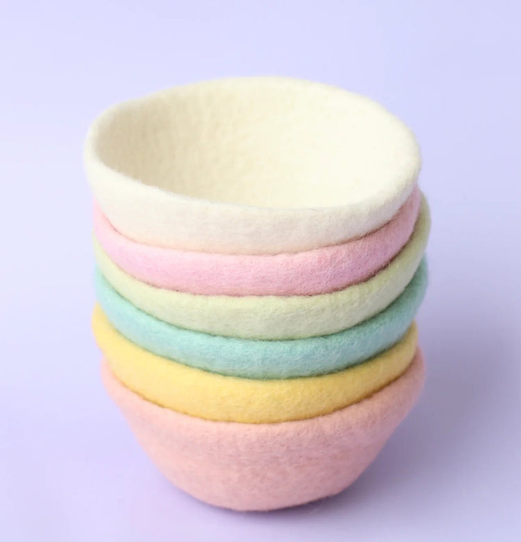 JUNI MOON | PASTEL FELT BOWLS (SET OF 6) by JUNI MOON - The Playful Collective