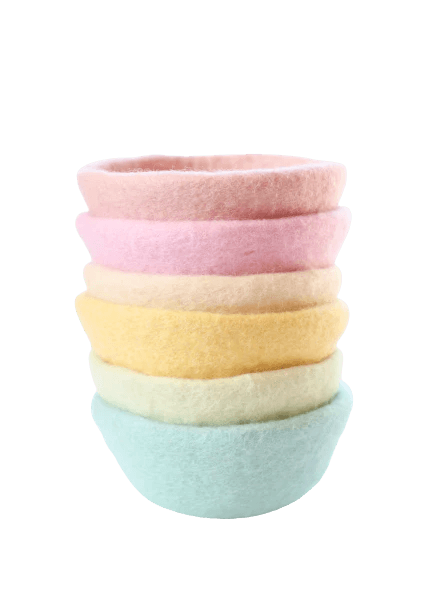 JUNI MOON | PASTEL FELT BOWLS (SET OF 6) by JUNI MOON - The Playful Collective