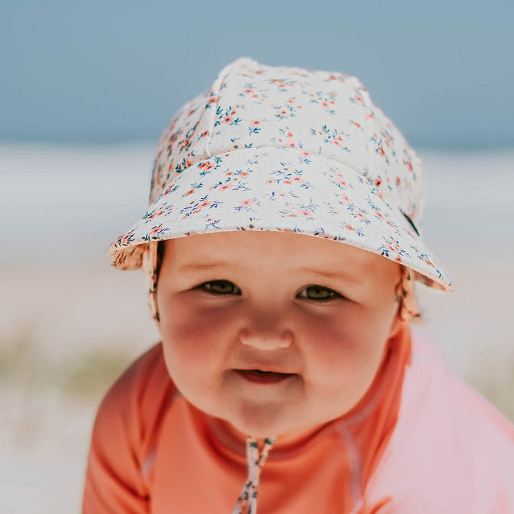 KIDS SWIM LEGIONNAIRE BEACH HAT - FLORAL 0-3 mths / 37cm / XXS by BEDHEAD HATS - The Playful Collective
