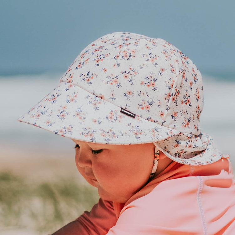 KIDS SWIM LEGIONNAIRE BEACH HAT - FLORAL 0-3 mths / 37cm / XXS by BEDHEAD HATS - The Playful Collective