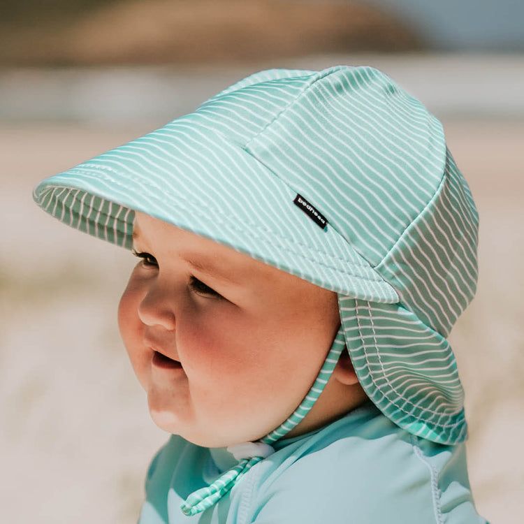 KIDS SWIM LEGIONNAIRE BEACH HAT - STRIPE 0-3 mths / 37cm / XXS by BEDHEAD HATS - The Playful Collective