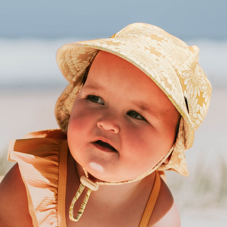 KIDS SWIM LEGIONNAIRE BEACH HAT - SUNFLOWER 0-3 mths / 37cm / XXS by BEDHEAD HATS - The Playful Collective