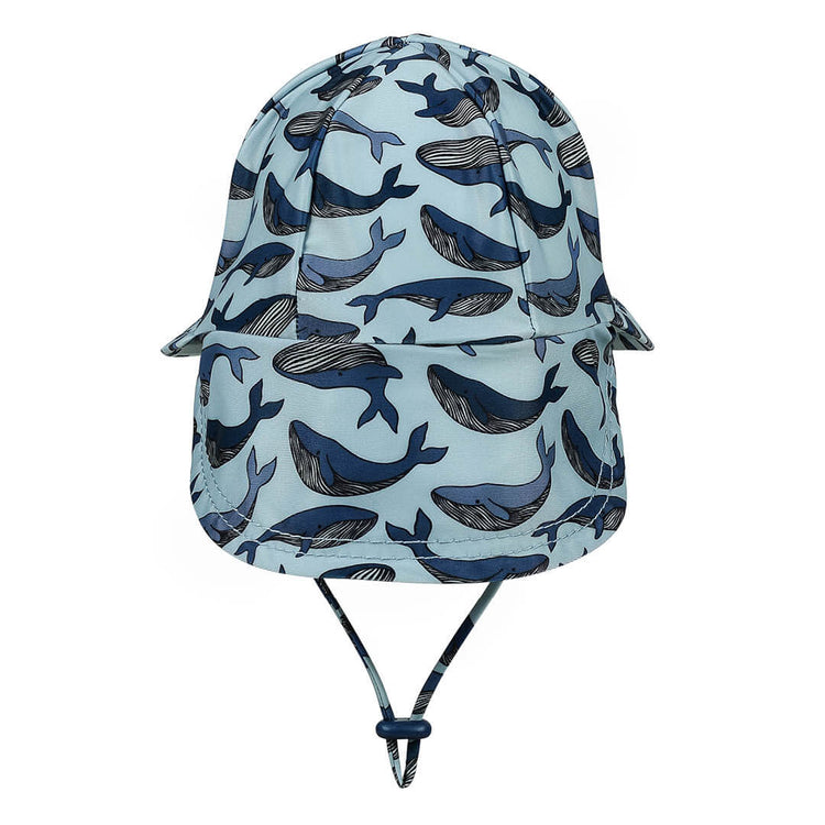 KIDS SWIM LEGIONNAIRE BEACH HAT - WHALE 0-3 mths / 37cm / XXS by BEDHEAD HATS - The Playful Collective